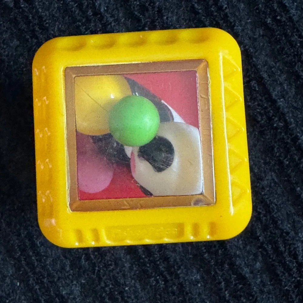 Fisher Price‎ Peek-a-Boo Block Panda Bear with Balls Yellow Red Vintage Toy